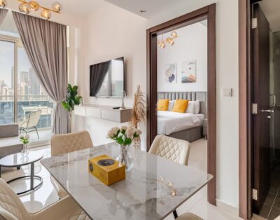 Luxury apartment full view of Burj Khalifa!